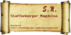 Staffenberger Magdolna névjegykártya